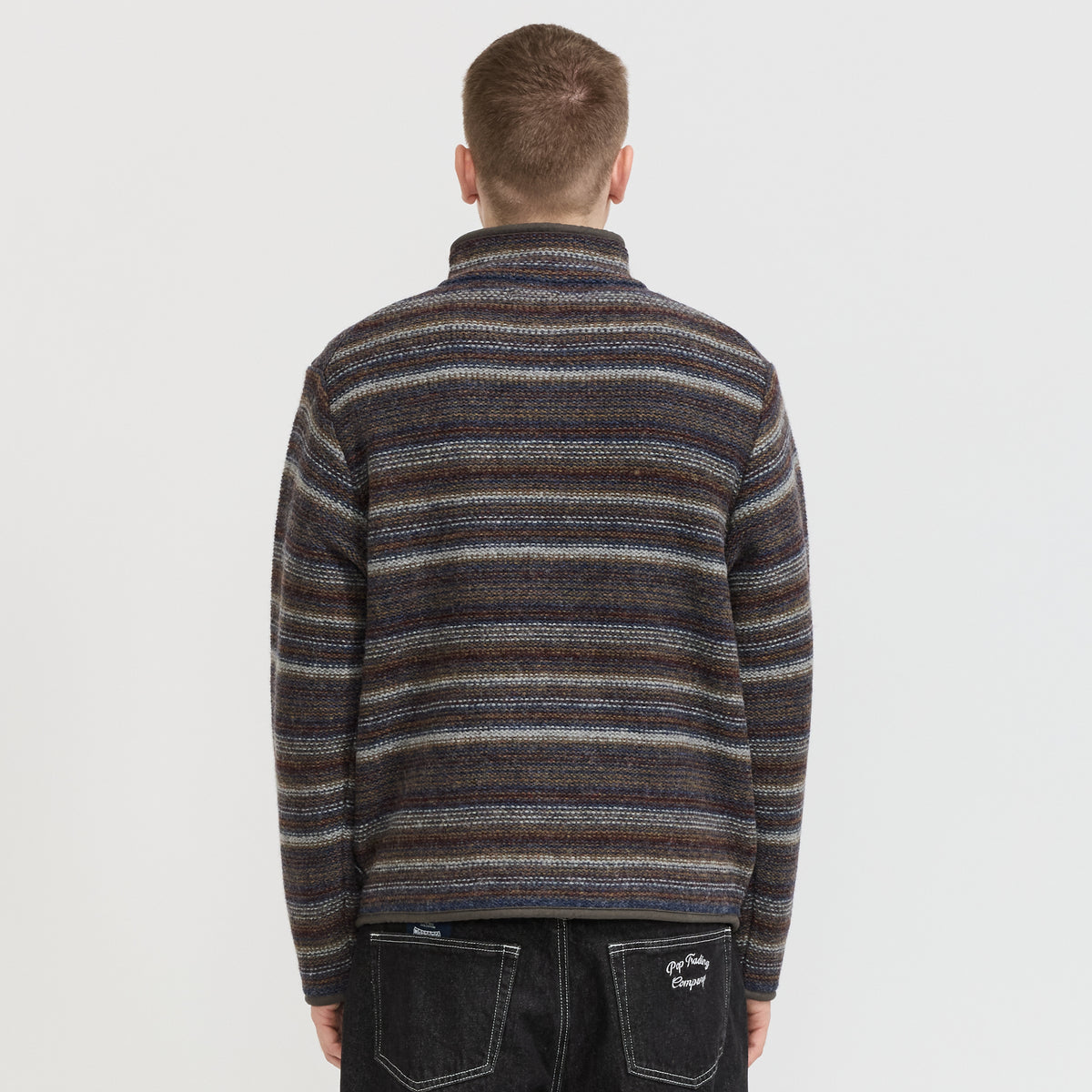 thisisneverthat | Striped Wool Knit Pullover Olive | Maplestore