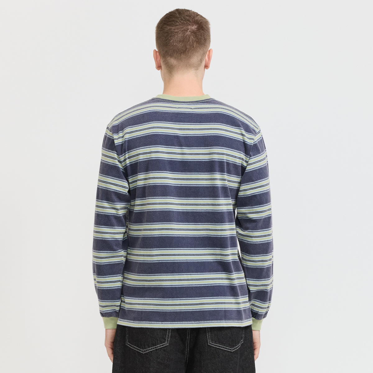 thisisneverthat | Striped L/S Tee Navy | Maplestore