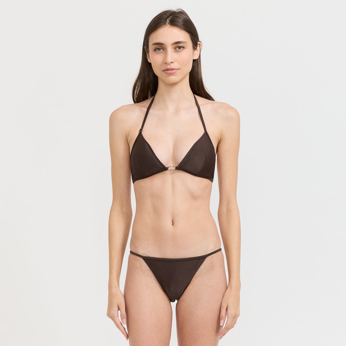C.Design | String Bikini Top Seppia Brown Shimmer | Maplestore