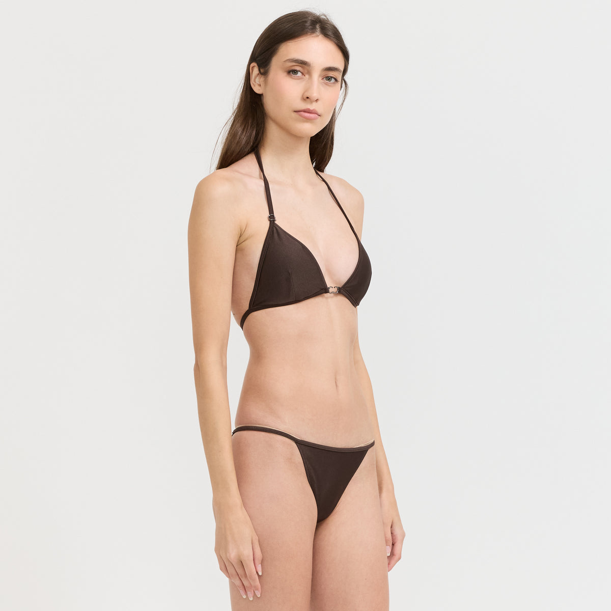 C.Design | String Bikini Top Seppia Brown Shimmer | Maplestore