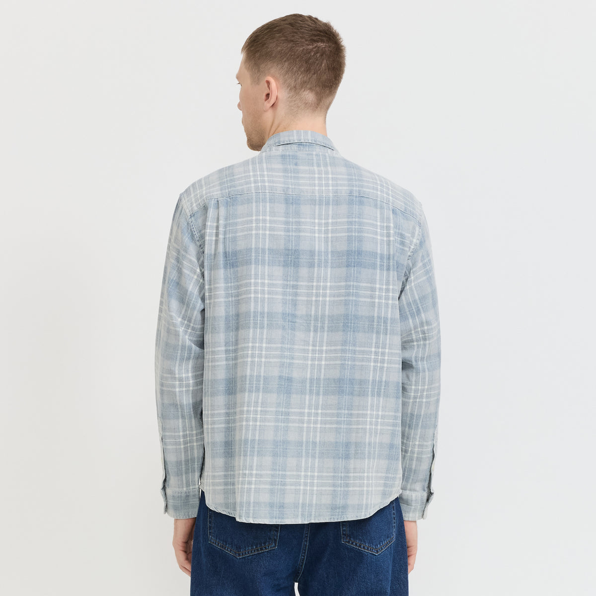 thisisneverthat | Washed Check Shirt Blue | Maplestore