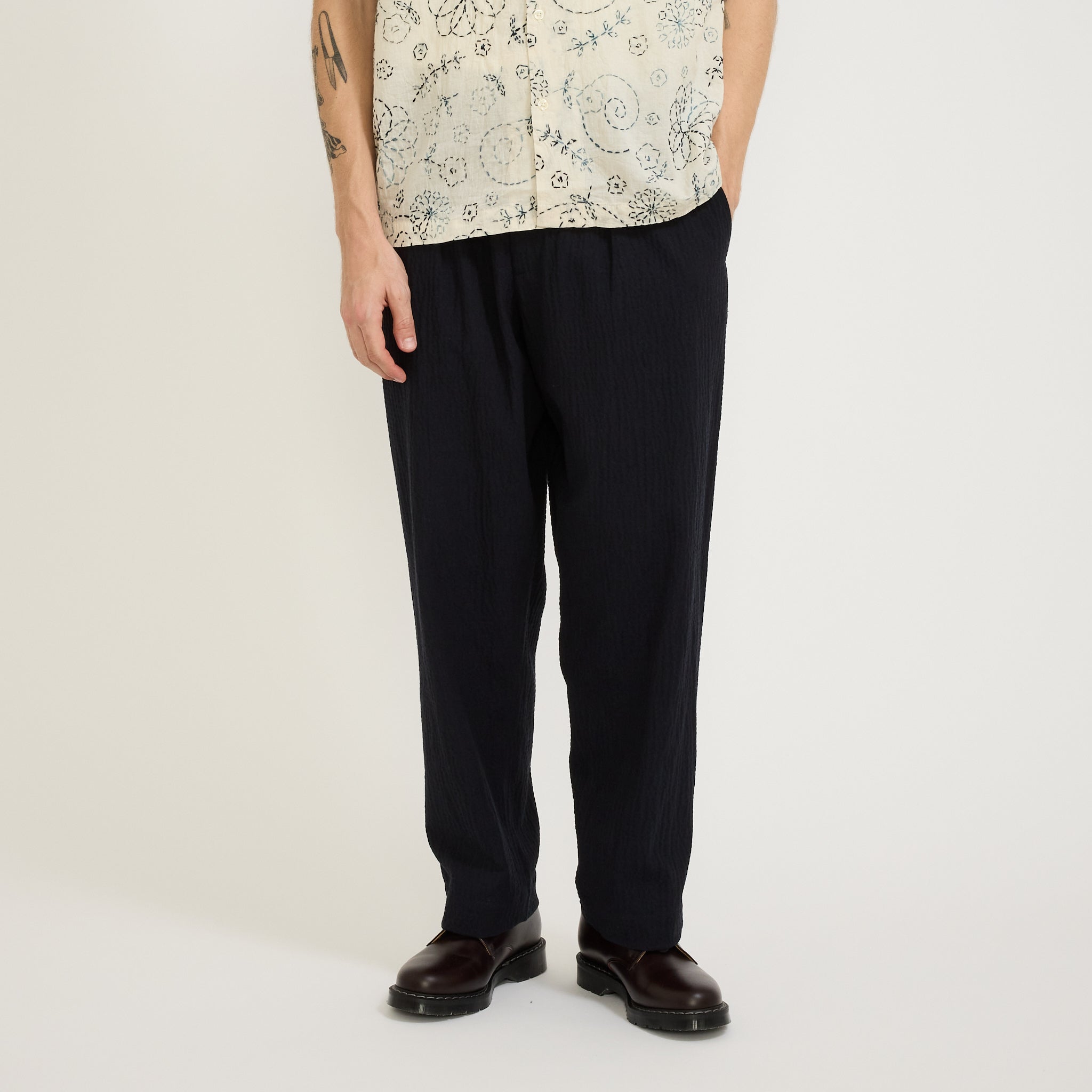 Universal Works | Oxford Pant Ospina Cotton Dark Navy | Maplestore