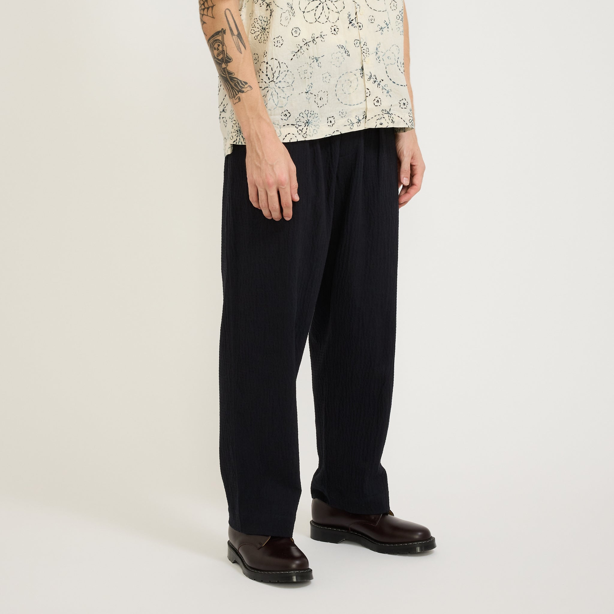Universal Works | Oxford Pant Ospina Cotton Dark Navy | Maplestore