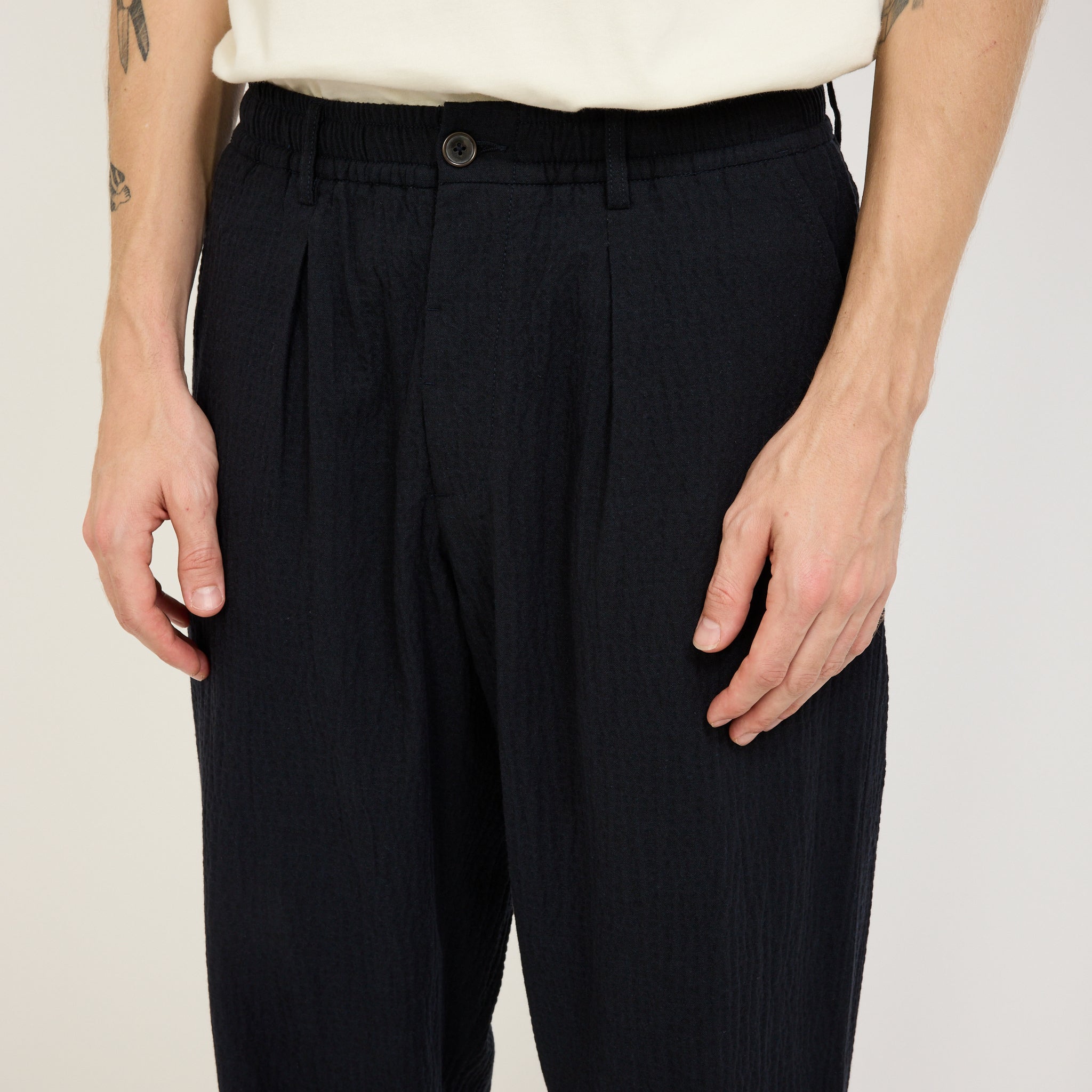 Universal Works | Oxford Pant Ospina Cotton Dark Navy | Maplestore