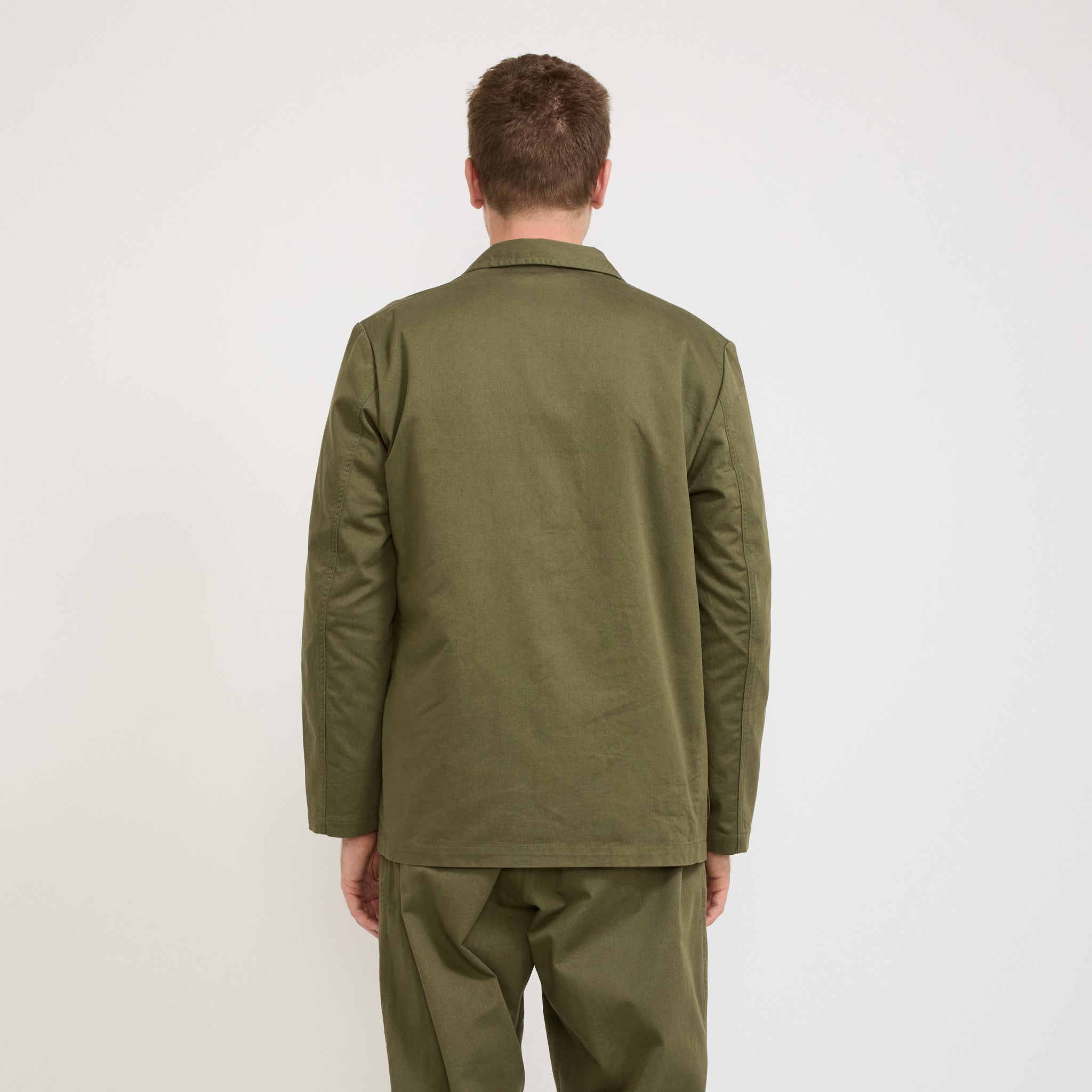 Universal Works | Three Button Jacket Twill Light Olive | Maplestore