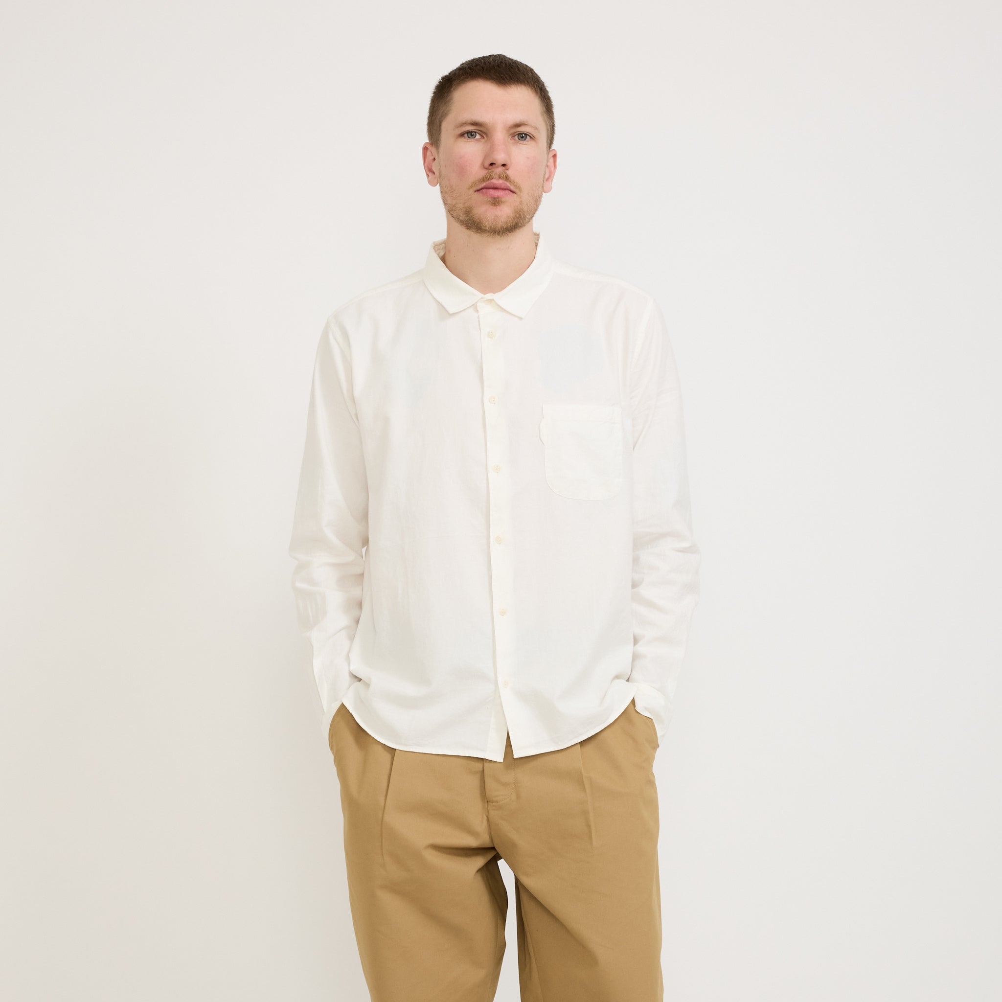 YMC | Curtis Shirt White | Maplestore