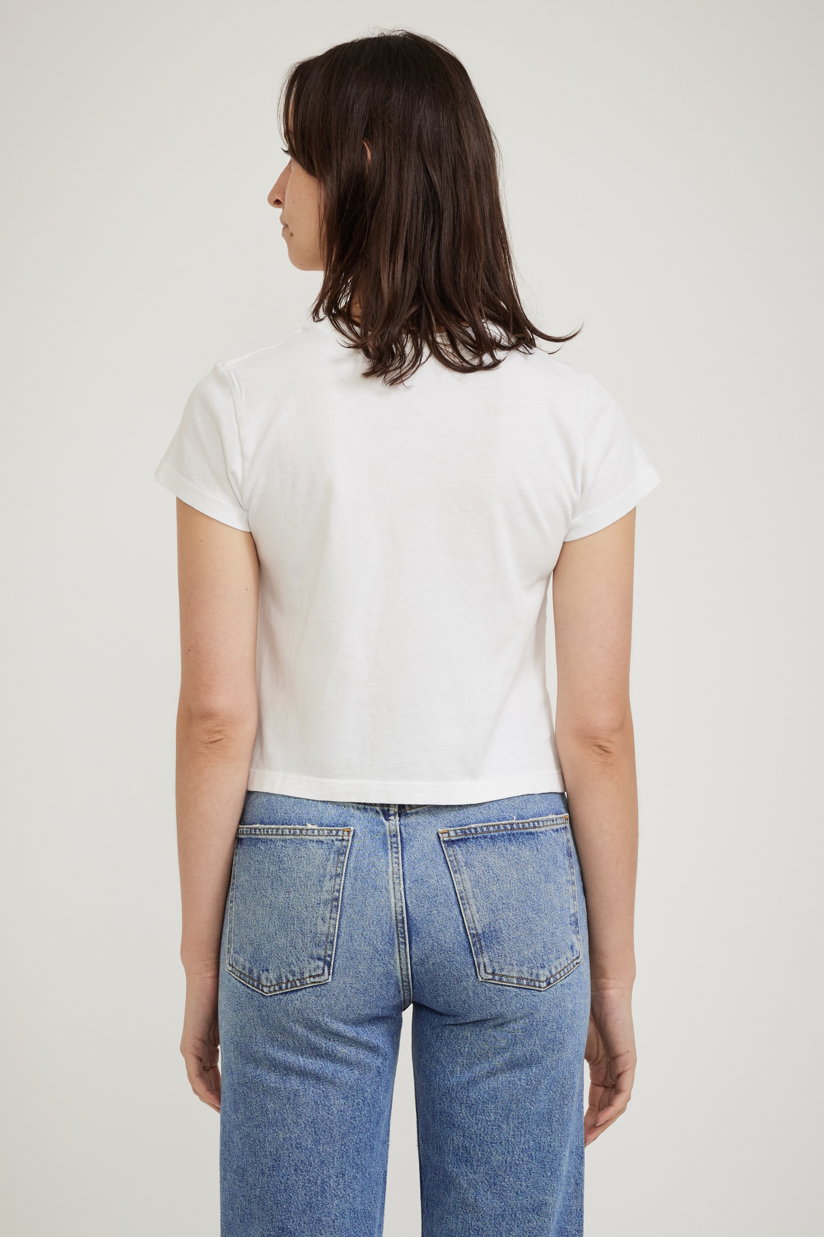 Agolde | Adine Shrunken Tee White | Maplestore
