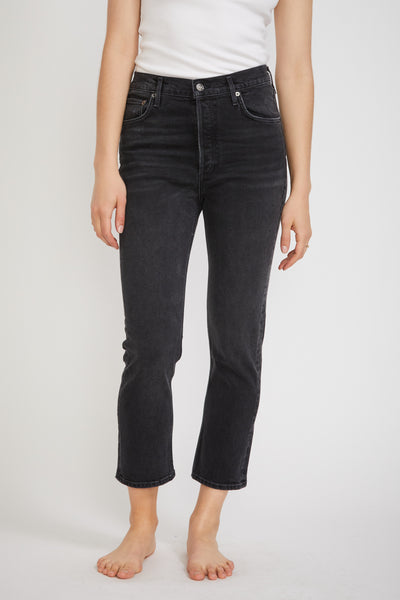 Agolde | Riley Crop High Rise Straight Panoramic | Maplestore