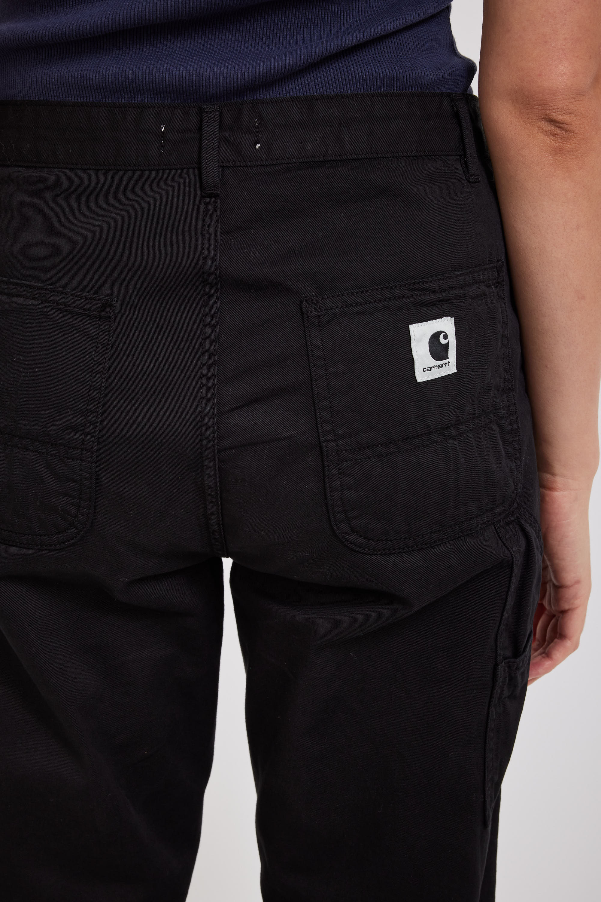 Carhartt WIP | Women's Pierce Pant Straight Black Garment Dyed | Maplestore