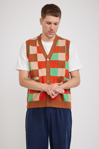 Checks | Checkerboard Sweater Vest Multi | Maplestore