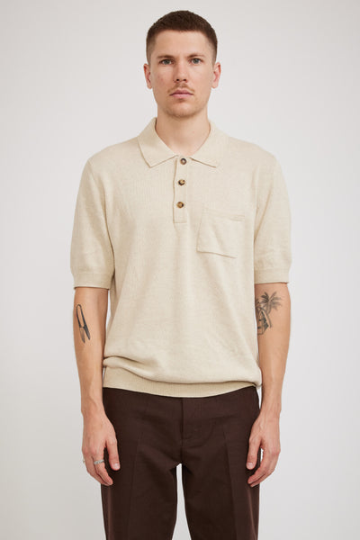 Corridor NYC | Knit Slouchy Polo Natural | Maplestore