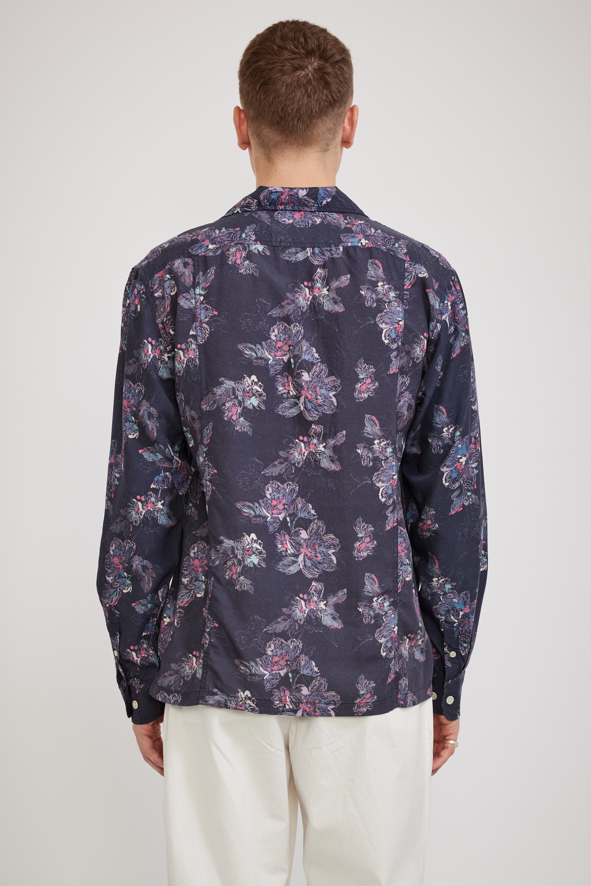 Corridor NYC | Novella Floral L/S Shirt Midnight | Maplestore