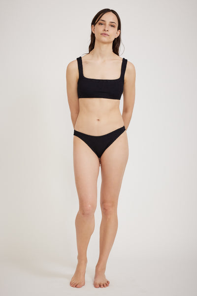 Hunza G | Xandra Bikini Crinkle Black | Maplestore