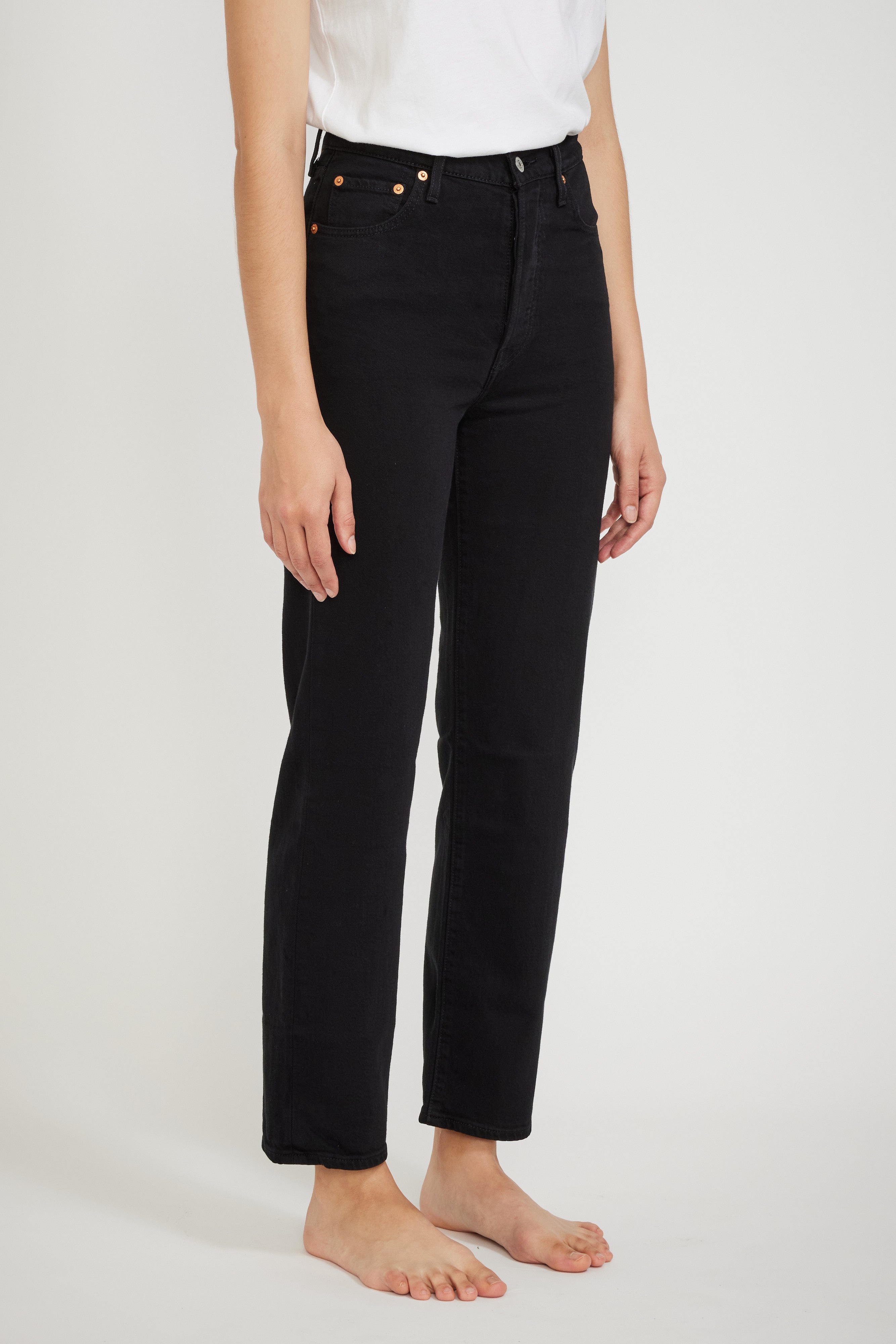 Levis | Ribcage Straight Ankle Black Sprout | Maplestore