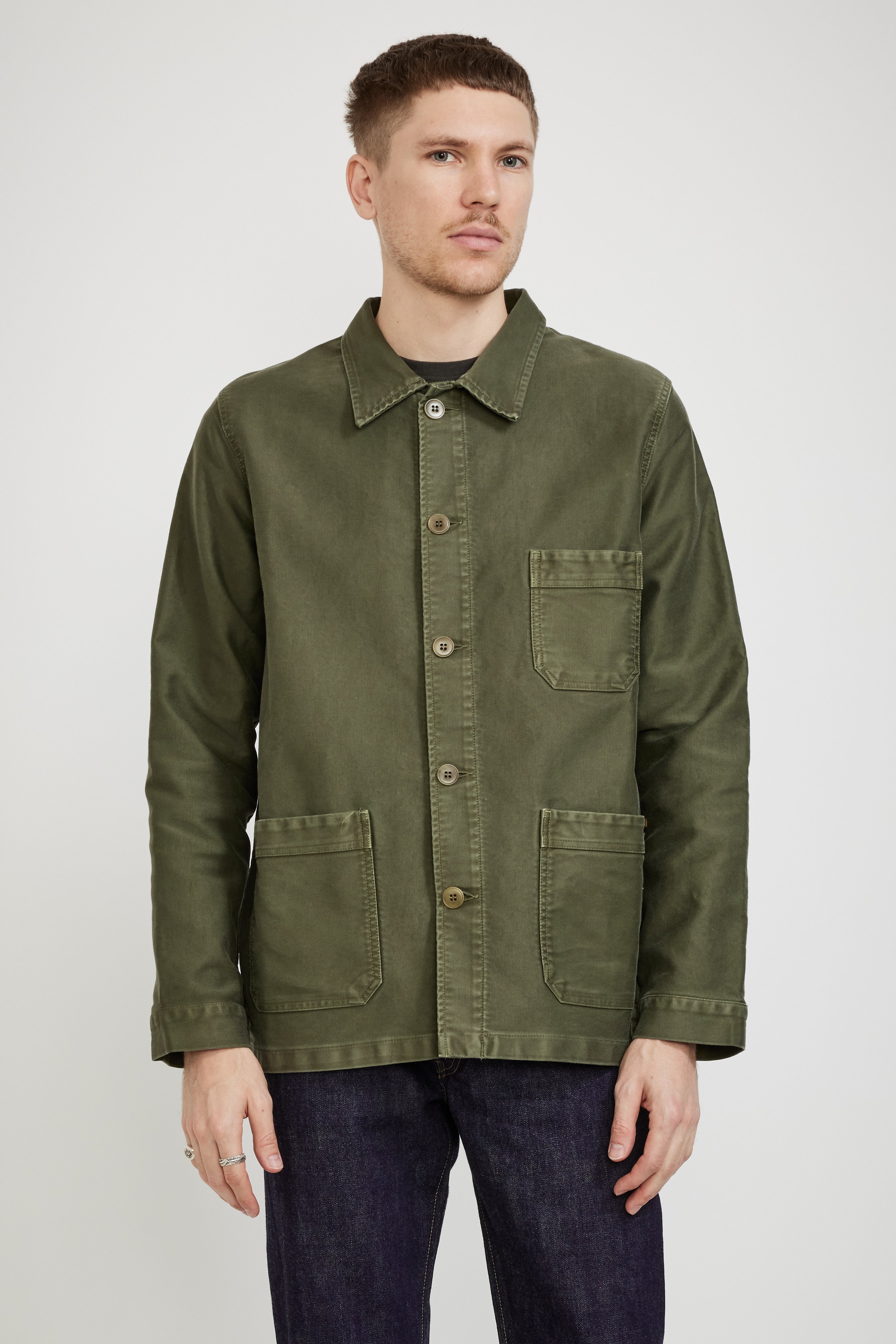 Khaki worker jacket top