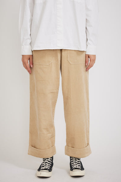 LF Markey | Beckett Corduroy Trousers Beige | Maplestore