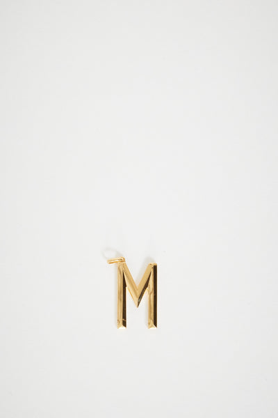 Meadowlark | Faceted Letter Charm Gold Plated M | Maplestore