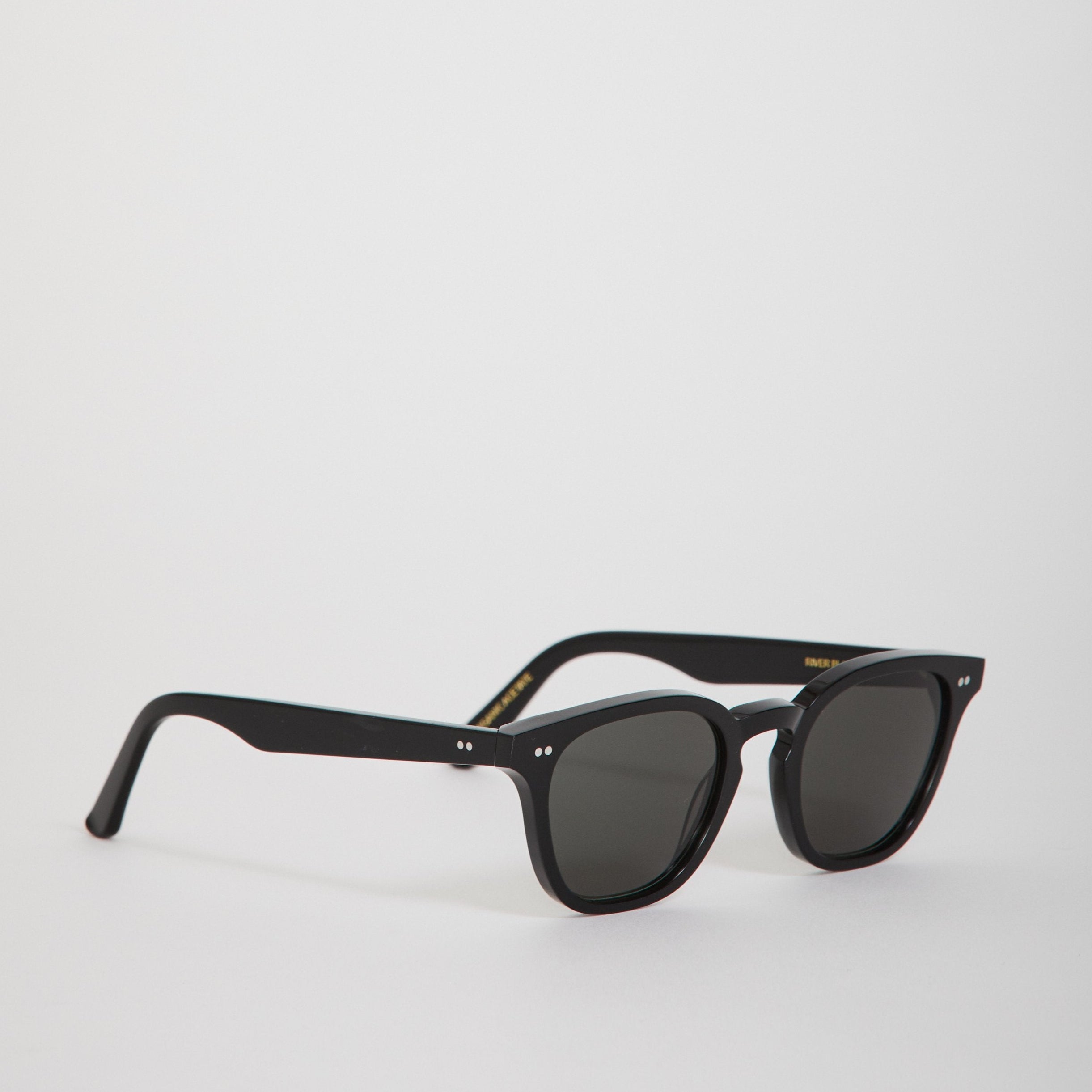 Monokel Eyewear | River Black | Green Solid Lens | Maplestore