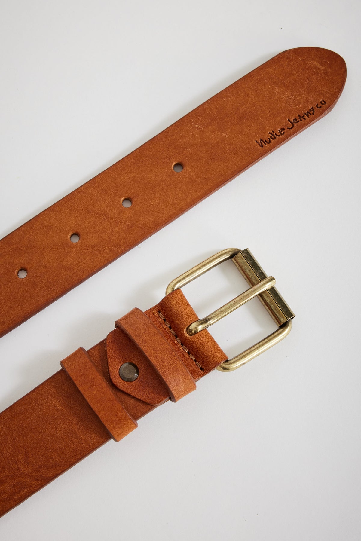 Nudie Jeans Co. Pedersson Leather Belt Toffee Brown Maplestore