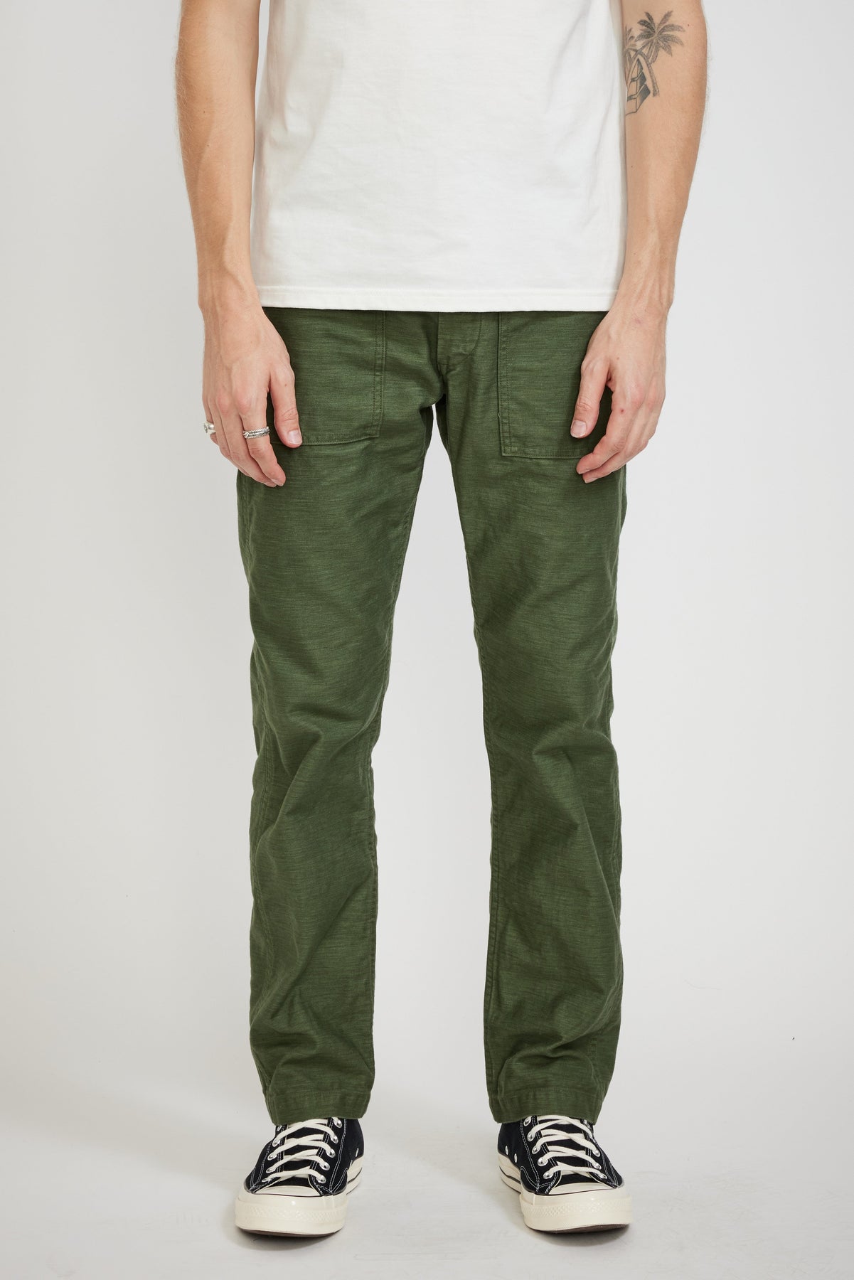 Orslow Slim Fit Fatigue Pants Green | Maplestore