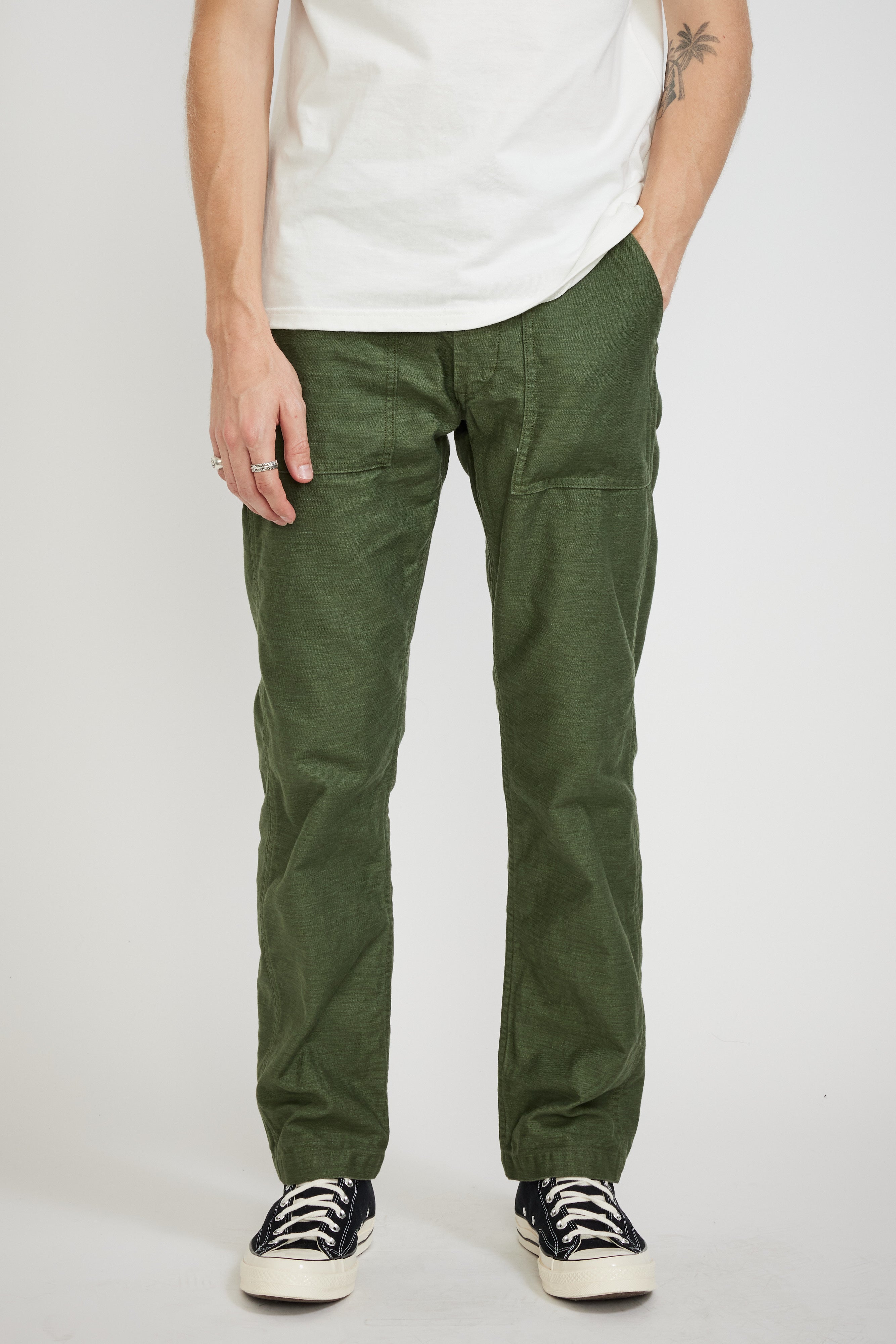 Orslow | Slim Fit Fatigue Pants Green | Maplestore
