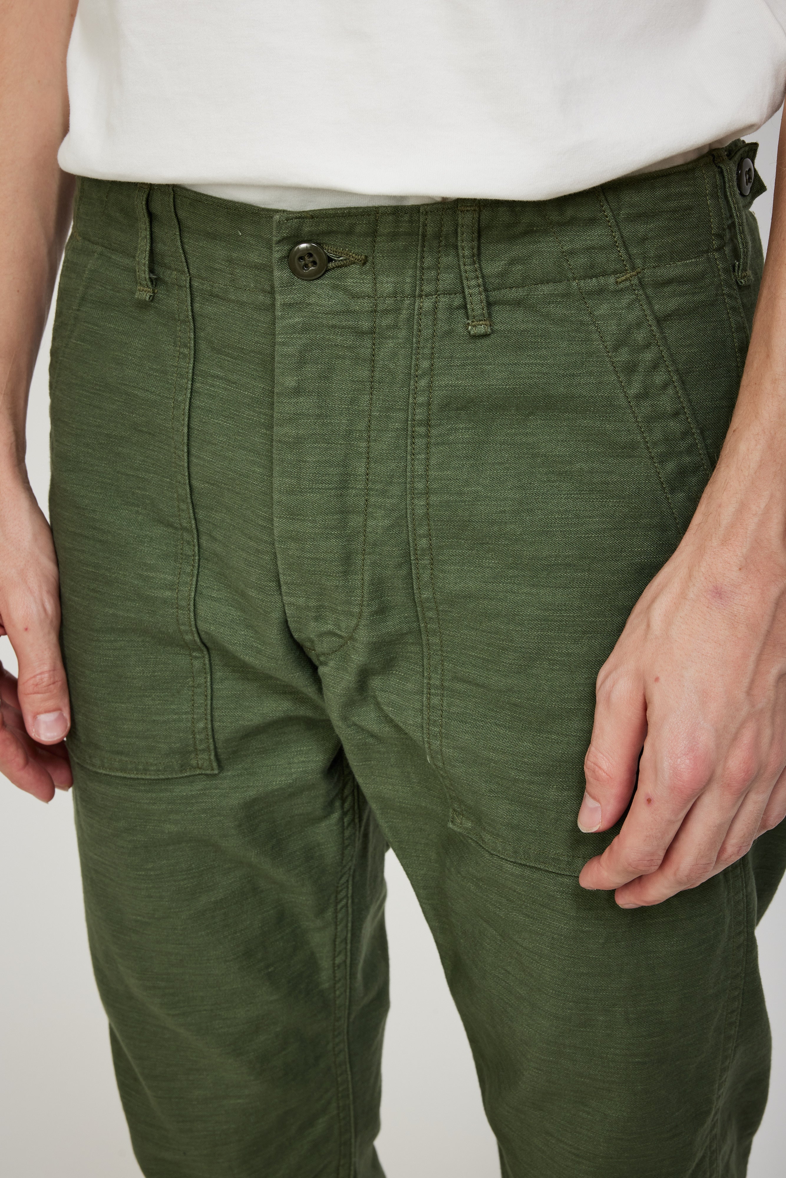 Orslow | Slim Fit Fatigue Pants Green | Maplestore