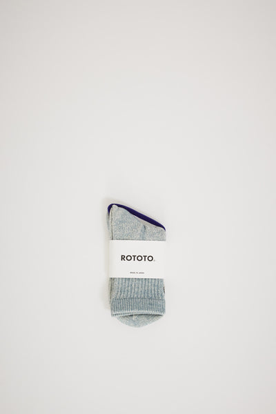 Rototo | Double Face Mid Socks Light Blue | Maplestore