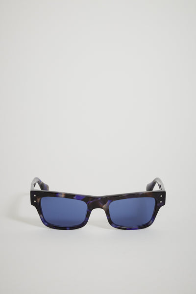 Calvin Klein 619S round oval deep blue cellulose acetate sunglasses wi –  OffBeatMilan